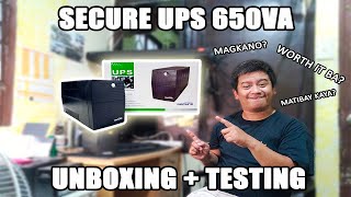 SECURE UPS 650VA (UNBOXING AND TESTING) MURANG UPS