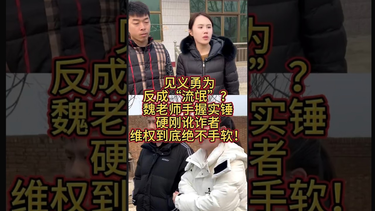 见义勇为反成“流氓”？魏老师手握实锤 硬刚讹诈者 维权到底绝不手软！#热点#社会百态#正能量#讹诈   #抖音