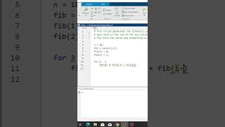 Fibonacci Sequence in MATLAB
