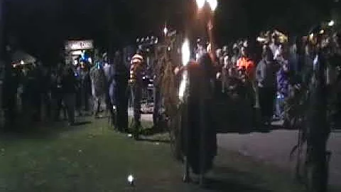 April "RED" DeBord performing Fire Fans at Party 2...