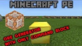 Minecraft:how to make ore/blocks generator in Minecraft only 1 command