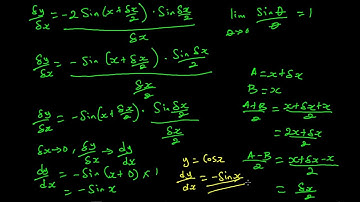 Derivative of Cos(x) using the First Principle - ALTERNATIVE APPROACH