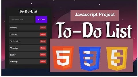(Part 2 : )JavaScript Project: To-Do List App with CRUD & Local Storage Tutorial