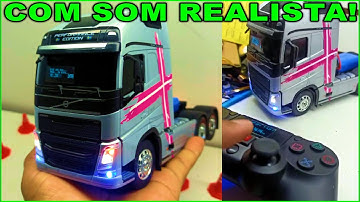 Mini Caminhão com Controle Remoto de Playstation e Som Realista!