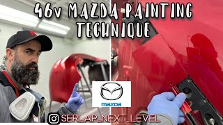 Раскрашиваем разрез, патчим и размываем MAZDA 46v (карамельно-красный), действительный для конфет