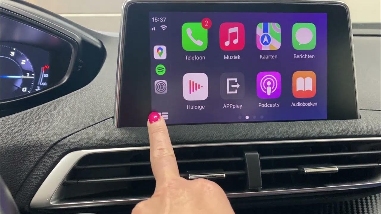 Peugeot 3008 (wireless) Apple Carplay Auto android toegevoegd aan origineel touchscreen scherm