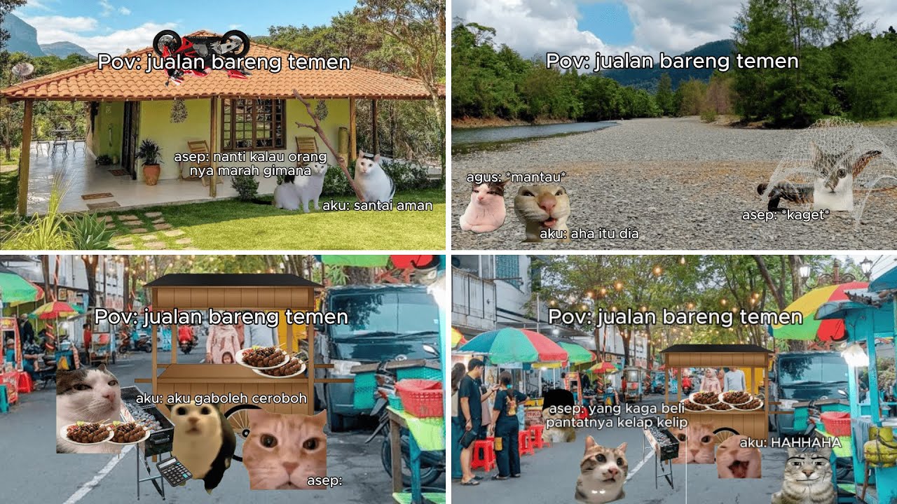 Pov: jualan bareng temen | [Full Movie] | Meme Kucing | #pov #meme #kucing #cat