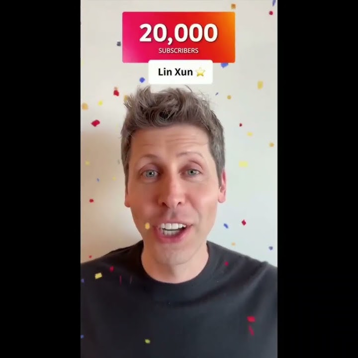 【慶祝兩萬訂閱】OpenAI執行長奧特曼，祝賀林尋YouTube 頻道訂閱達成兩萬訂閱，希望很快能十萬、百萬訂閱。