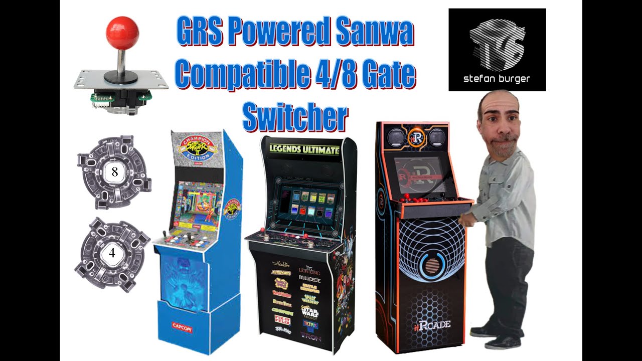 TOS GRS Switchable 4-to-8-Way Restrictor | Sanwa JLF Joystick