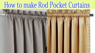 How to Make Rod Pocket Curtains | Simple Curtains Tutorial | DIY Simple Cutting & Stitching | Cubic