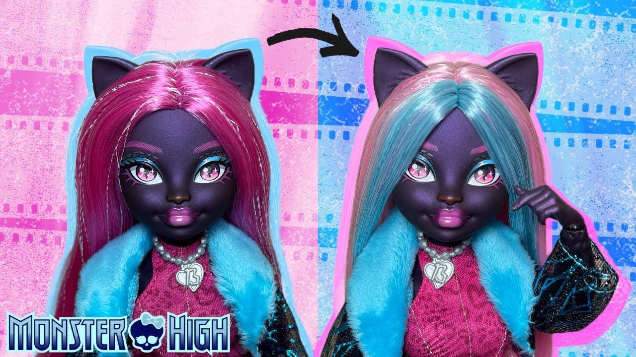 MONSTER HIGH Hauntlywood Mysteries CATTY NOIR Doll Unboxing, Review & Reroot!