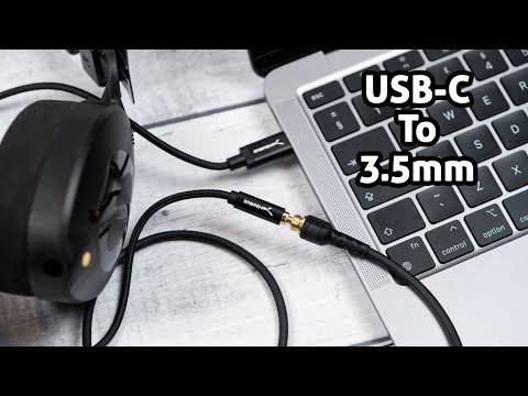 USB Type-C to 3.5mm Audio Jack Active Adapter 20 Cable - Sabrent