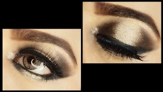 beautiful silver and black eye makeup tutorial | bast eye shadow step by step