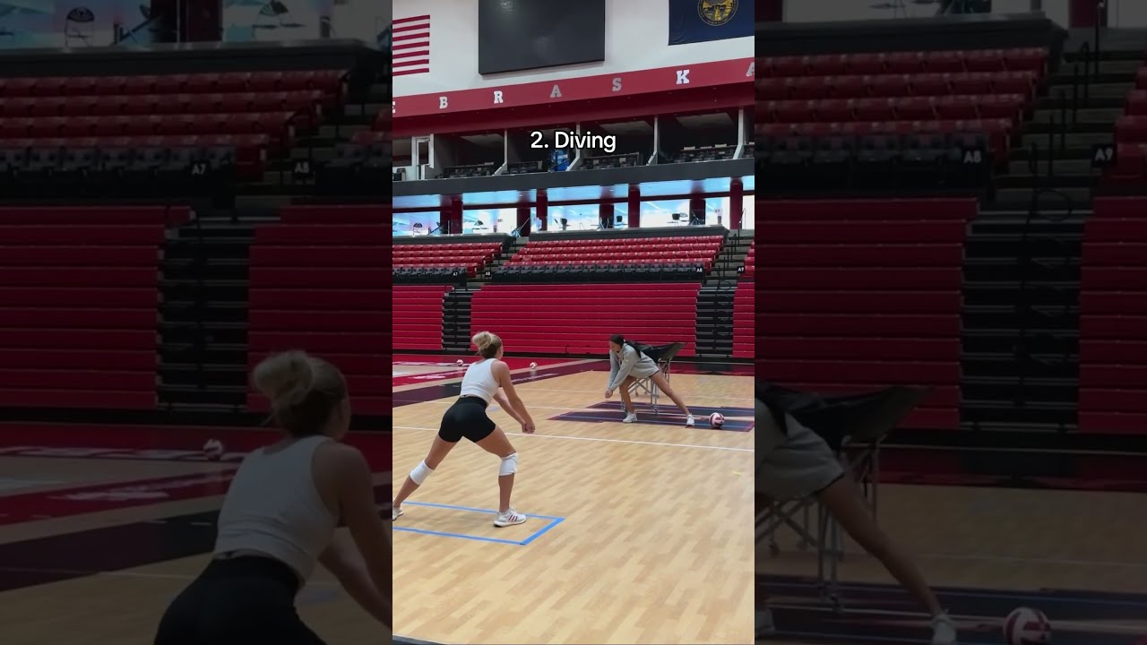 Nebraska Pole Vaulter Tries Volleyball With Harper Murray Huskerpower