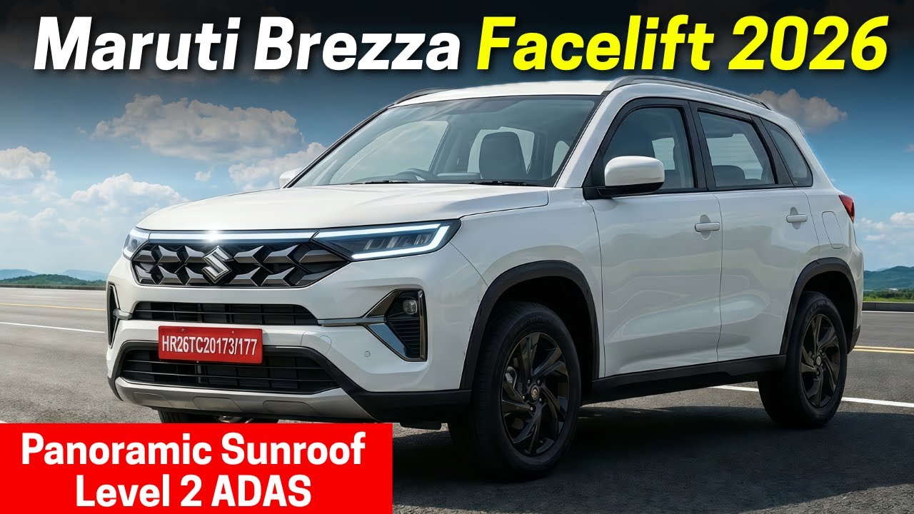 Maruti Brezza Facelift 2026 - Panoramic Sunroof and Launch Confirmed ...
