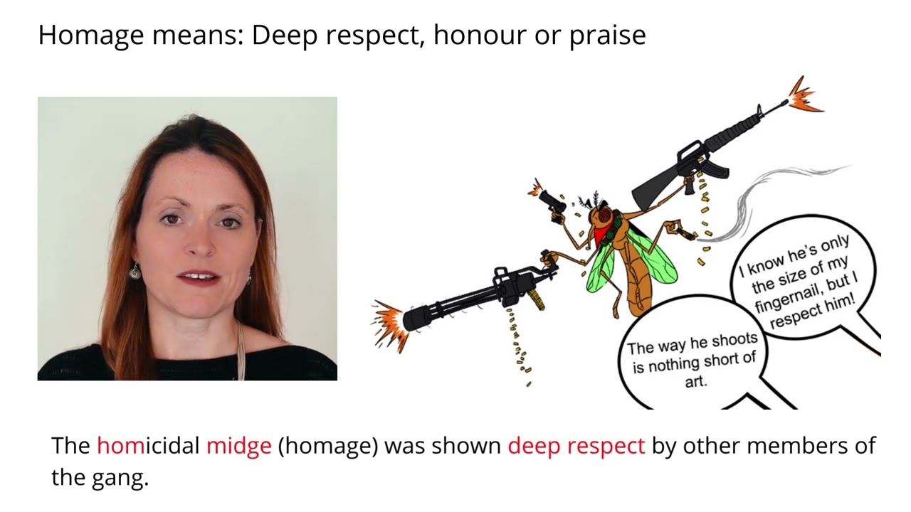 Remember Meaning Of Homage Using Pictures and Mnemonics