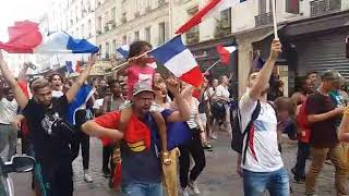 Французы отмечают победу сборной, чм2018. Париж