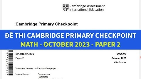 Đề thi cambridge primary checkpoint - math - october 2023 - paper 2 - Simple English