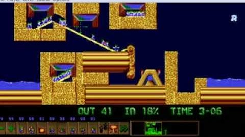 Lemmings my custom level EXTRA 22: Lem troubles in oasis