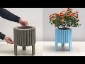 DIY Beautiful Flower Pots With PVC Pipes And Cement - Cement Craft Ideas