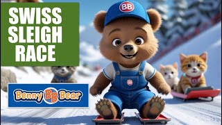 🧸 Benny Bear®️Swiss Sleigh Race Adventure | Who is the Winner? - Must see🏅Kids Quality™️Content