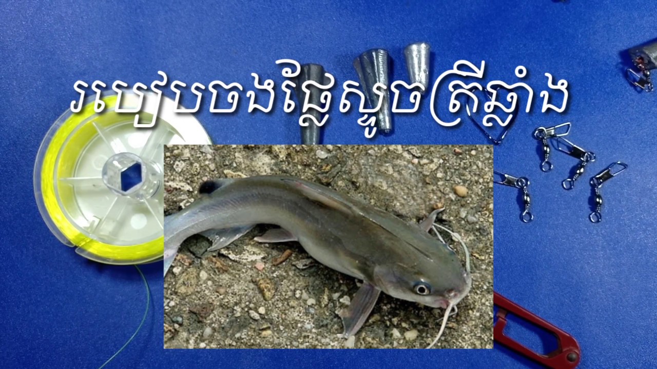 របៀបចងផ្លែស្ទូចត្រីឆ្លាំង-How to tie a fishing Easy Way