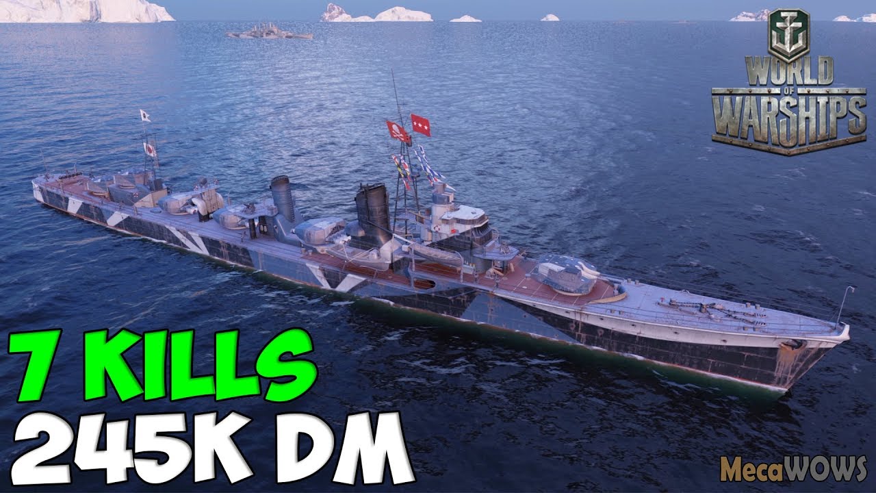 World of WarShips | Shimakaze | 7 KILLS | 245K Damage - Replay Gameplay 4K 60 fps