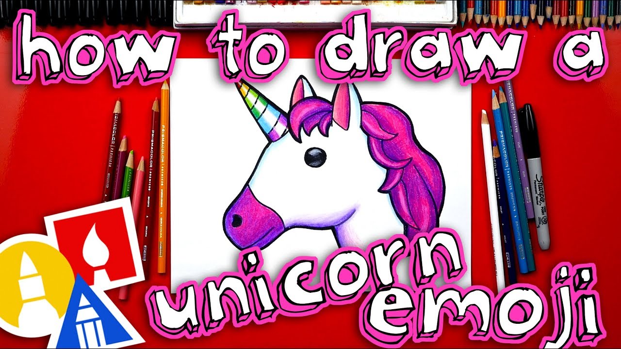 How To Draw The Unicorn Emoji Youtube