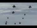 low fly-by military helicopters