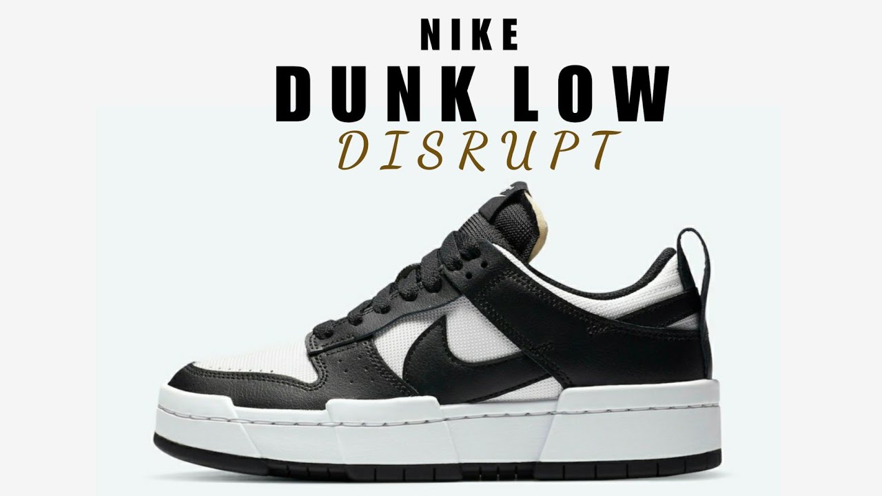 dunk low disrupt black and white