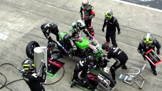 2022 EWC第3戦 鈴鹿8時間耐久ロードレース Suzuka 8 Hours Kawasaki Racing Team Rider change Leon Haslam-Alex Lowes