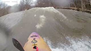 Kayaking the Salmon River in Pulaski, New York 6000 CFS flow. April 2026.  