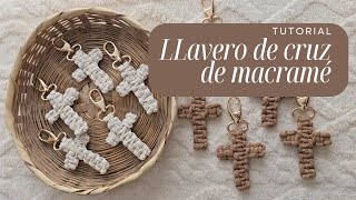 Macrame cross keychain tutorial