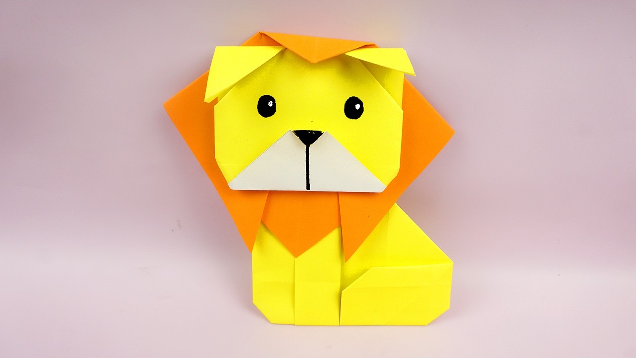 Como hacer un Leon de papel | León de origami | Manualidades con papel