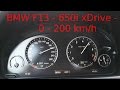 BMW 650i 2013 Coupé (F13) xDrive - 0-200 km/h - Acceleration - Tacho - Sound - Exhaust - Autobahn