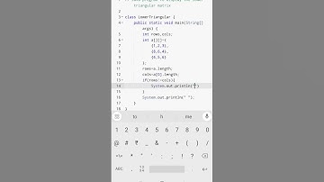 Java program to display lower traingular Matrix #javaprogramming #codingguru #youtubeshorts😎