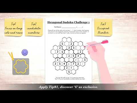 Puzzle solving demonstration - Hexagonal Sudoku (1)