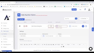 Accelevents Video Series: Adding Auction Items