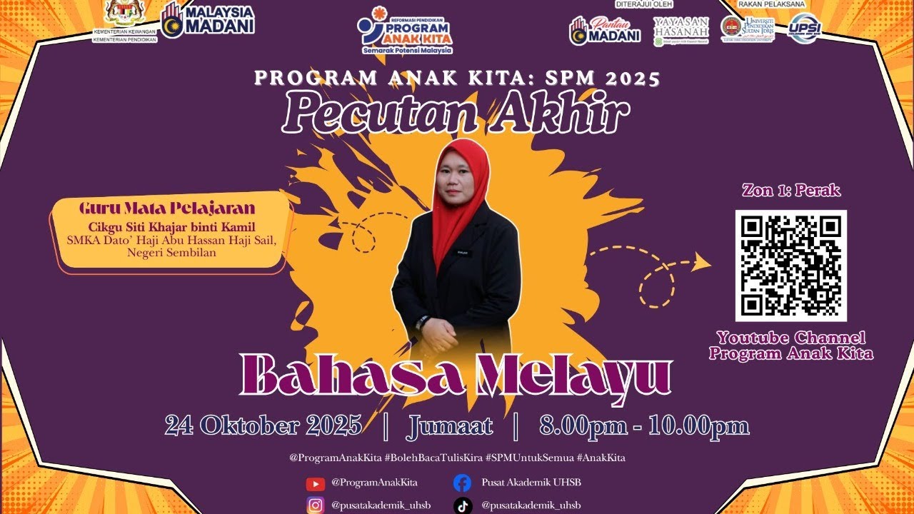 ZON 1 (PERAK) - BAHASA MELAYU 24 OKTOBER 2025