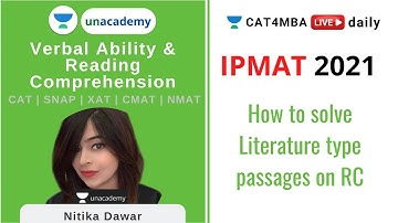 IPMAT 2021 | How to solve Literature type passages on RC | By Nitika Dawar