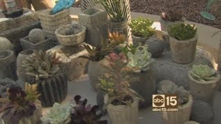 How to make faux concrete pots, planters PeaboPots shows us how to make faux concrete pots.