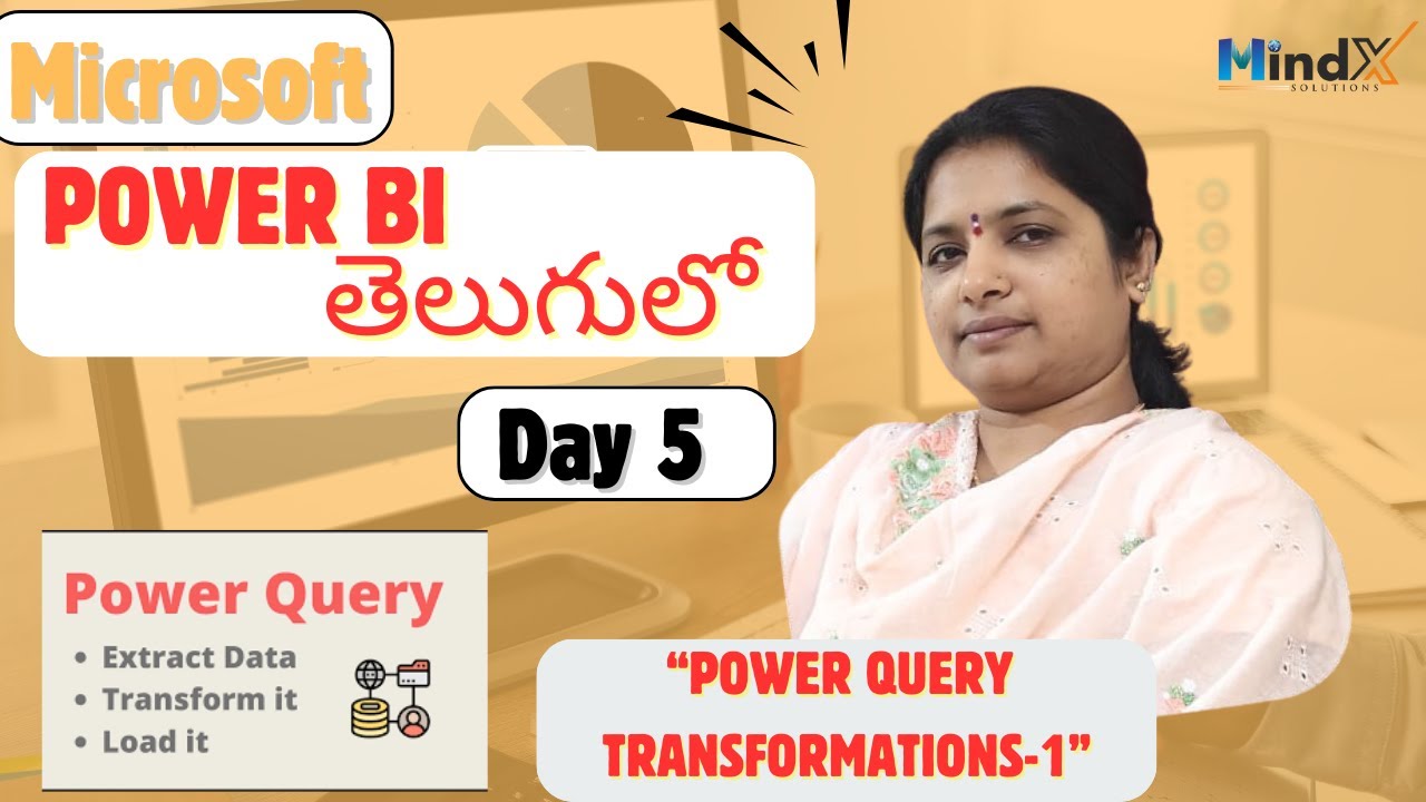 "Power Query Transformations in Telugu | Power BI Data Cleaning |Replace Nulls, Split, Filter"