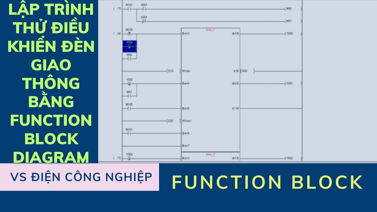 Lập Trình Điều Khiển Đèn Giao Thông Bằng Khối Chức Năng Function Block Diagram. PLC cơ bản từ A-B