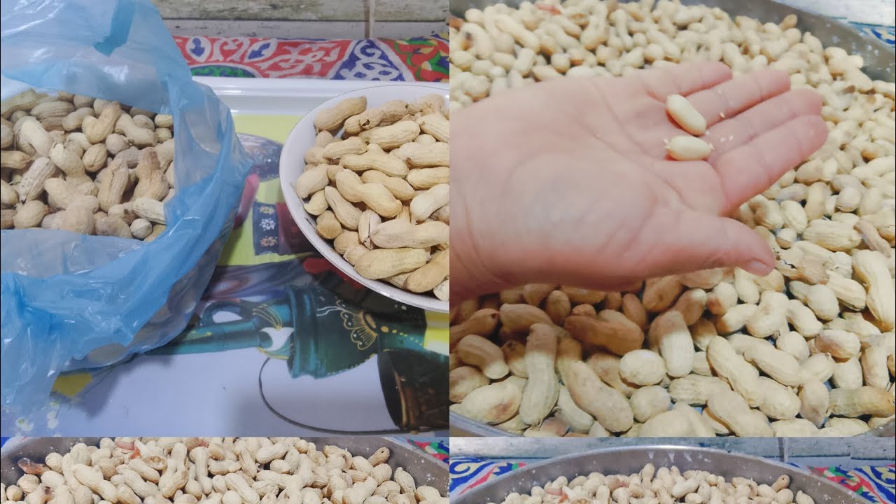 تحميص الفول السوداني في البيت👌 بالطريقه الفلاحي من الفرن الفلاحي ❗ وتخزينه محمص معاكي من اول واحده