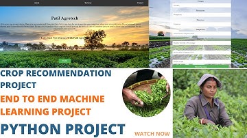 Machine Learning Project | Crop Recommendation System | Python Project | Part 1| #pythonprojects