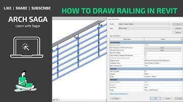 How to draw Railings | Revit Tutorial in English | Tutorial #14