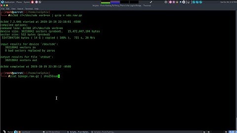 Dc3dd Compressed Forensic Image Acquisition - (Part 2) - Verify Image Integrity Using Sha256sum