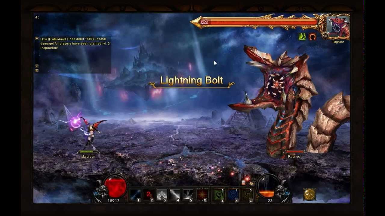 Wartune world boss Ragnoch mage combo