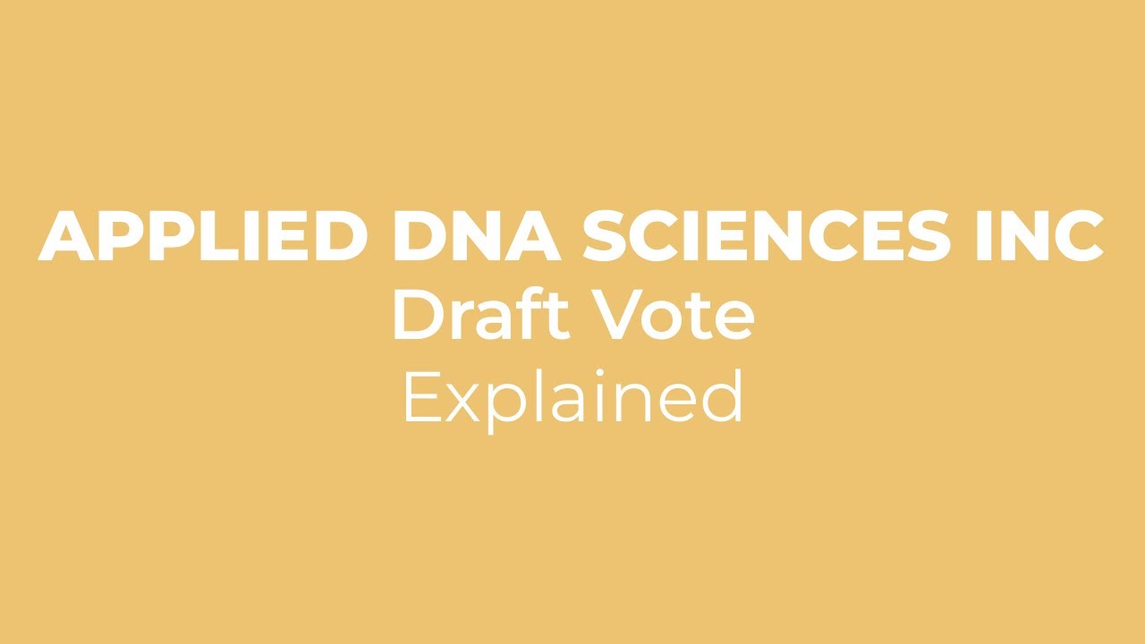 Applied DNA Sciences: Reverse Splits, Pay & Your Vote!