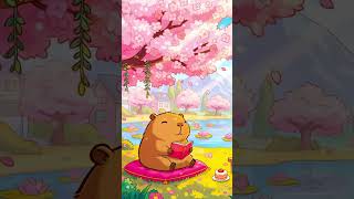 Capybara by the Blossom Lake 🌸☀️ Peaceful Picnic Lofi for Relax &amp; Soft Spring Vibes #capybara #lake